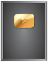 Gold button yuo tube