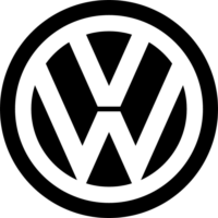 black Volkswagen logo icon