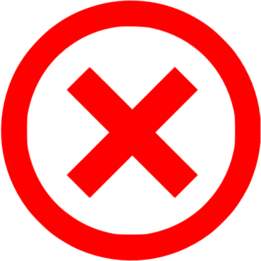 red cross in the circle cancel