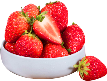 portion of strawberries