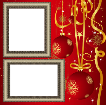New Year photo frame red
