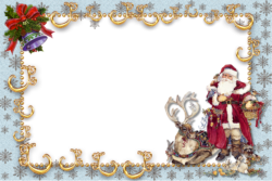New Year photo frame with gold
