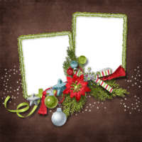 Double photo frame,New Year