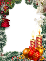 Christmas Photo Frame with candles