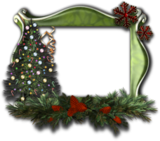 Christmas frame, with Christmas tree