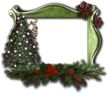 Christmas frame, with Christmas tree