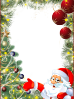Frame,Santa Claus,Christmas tree