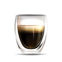Transparent glass,coffee