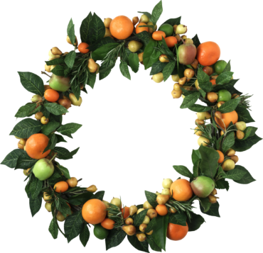 christmas wreath,mandarins