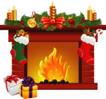 Christmas fireplace