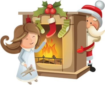 Fireplace,santa claus,christmas