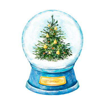 Snow globe,Christmas tree