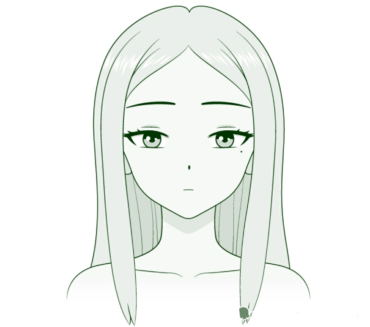 Download PNG drawing of Beautiful Anime Girl for beginners - Free  Transparent PNG