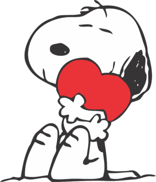 Snoopy with a heart