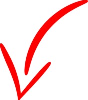 Red down arrow