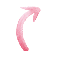 The arrow is pink