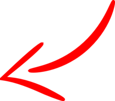 Red down arrow