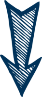 Blue down arrow
