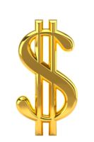 Gold dollar, sign