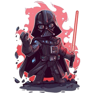 Darth Vader art, cartoon
