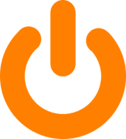 Orange on/off button
