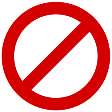 The prohibition sign