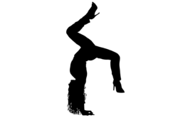 Dance, girl, silhouette
