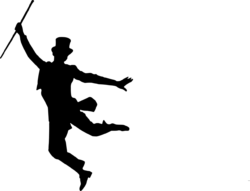 Silhouette, guy, dance