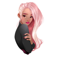 Girl, hair, pink