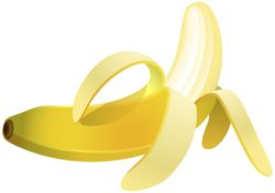 Banana, fruit, drawing, png
