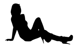 Background, silhouette of a girl