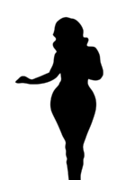 Elegant silhouette of a girl
