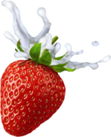 Strawberries, food, berries, cream