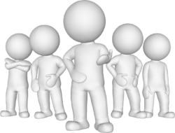 Figurines of little men for presentations