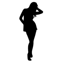 Silhouette of a girl, a woman