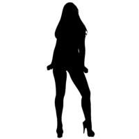 Silhouette of a girl on the background