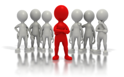 Team of people, presentation