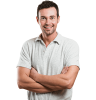 Guy on a white background