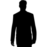 Silhouette of a man in a suit