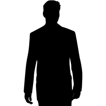 Silhouette of a man in a suit