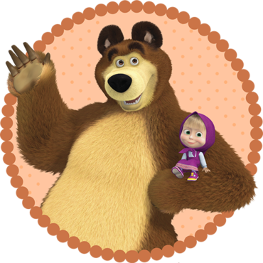 Masha and the bear, art, cartoon