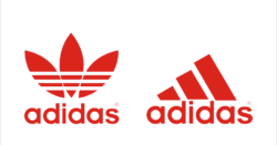 Adidas logo red, PNG