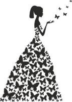 Silhouette, Girl, dress