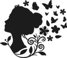 Woman, profile, silhouette, Girl
