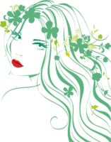 Spring, girl, flowers