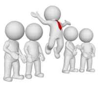 Figurines of little men for presentations