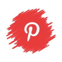 Red pinterest logo