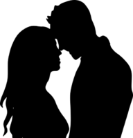 Silhouette, couple, lovers, girl, guy