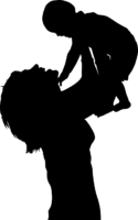 Girl, woman, child, silhouette
