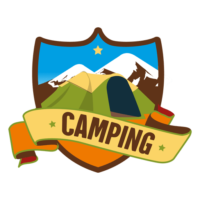 Camping, logo, tent camp